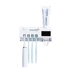 Solar Charging Infrared Toothbrush Sterilizer with Automatic Toothpaste Dispenser Magnetic Suction Cup