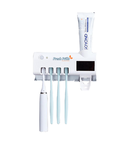 Stérilisateur de brosse à dents infrarouge à charge solaire, avec distributeur automatique de dentifrice, ventouse magnétique